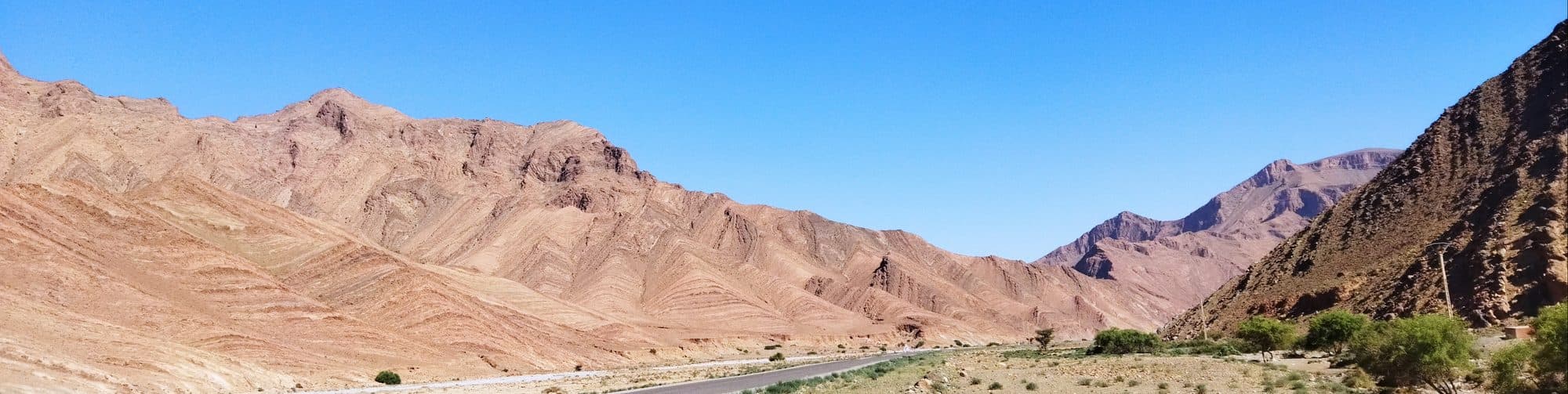 Folded sedimentary layers in the Anti-Atlas mountains